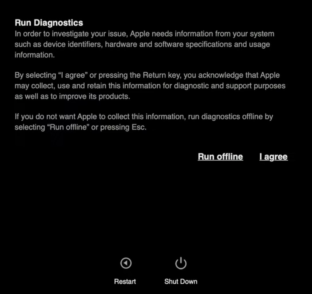 Run Apple Diagnostics